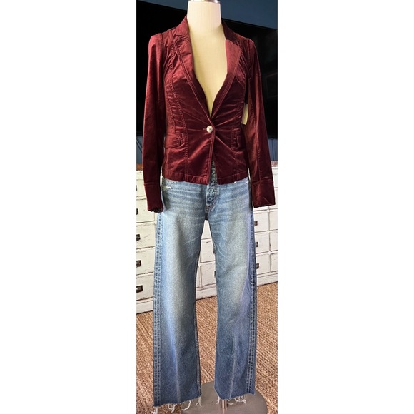 Anthropologie Velvet Blazer Size 6 RUNS SMALL - Picture 2 of 16